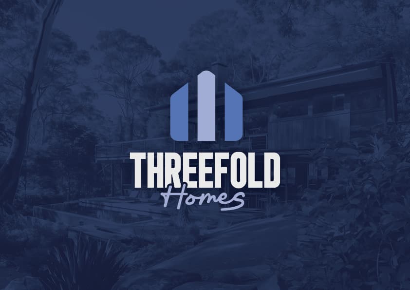Threefold Homes — Logo Design by Brand in Black