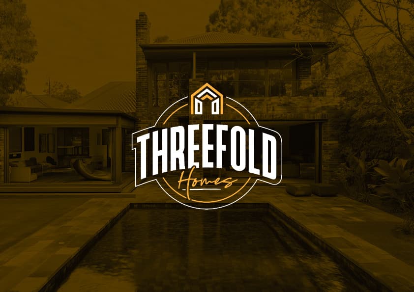 Threefold Homes logo and brand identity by Brand in Black