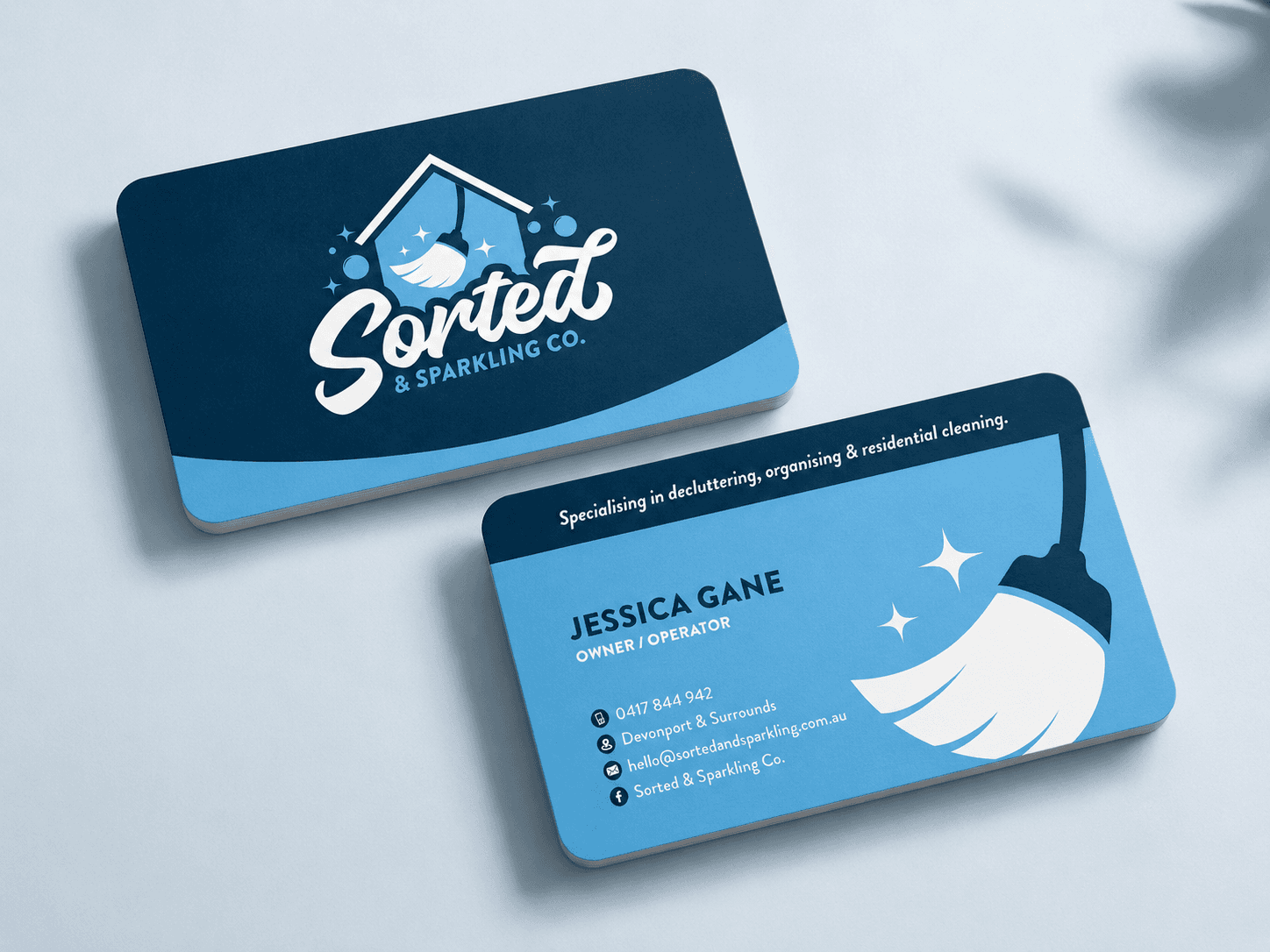 Sorted and Sparkling Co business card design by Brand in Black