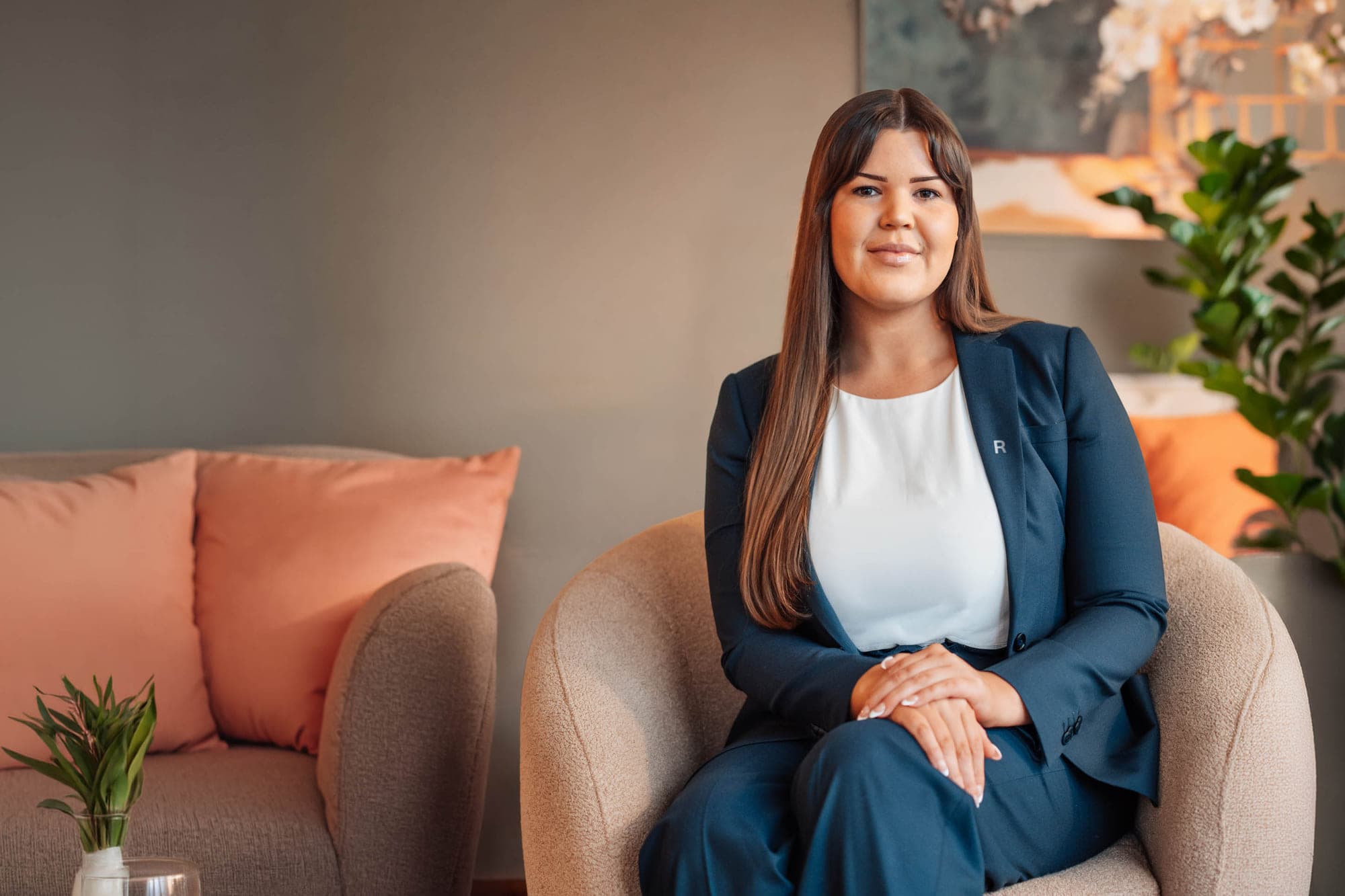 Portrait of Maddy Keep, Roberts Real Estate Ulverstone, by Brand in Black