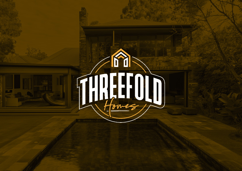 Threefold Homes logo presentation concept two