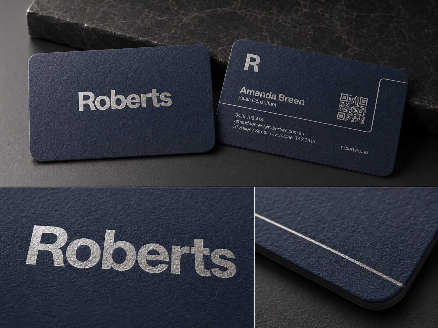 Roberts Real Estate Foil Cards by Brand in Black